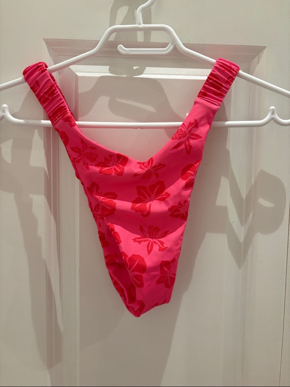 NEVER WORN - Very Cheeky Bright Pink Floral Bikini Bottoms